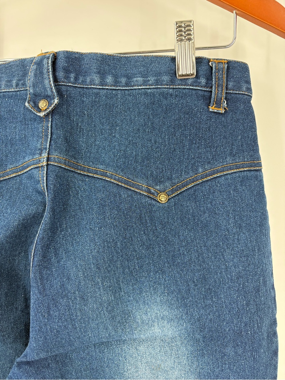 Stretch Denim Rodeo Cowgirl Western Jeans V-yoke Flare Ranch Girl Women Size 6 - Picture 7 of 13